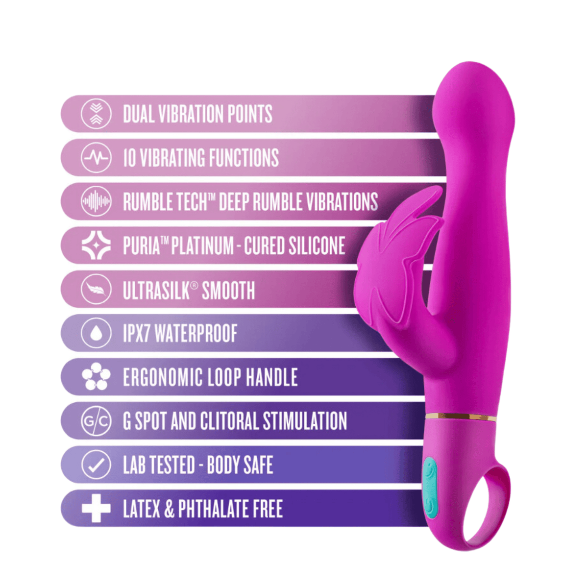 Aria By Blush Plum Clitoris Vibrator Stimulator - Bossy Lingerie Boutique