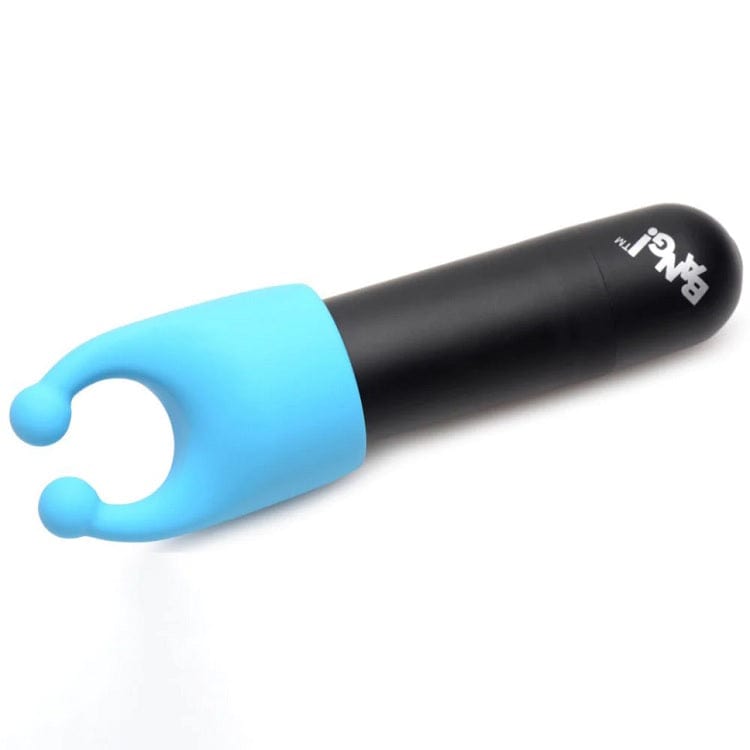 Bang - Rechargeable Bullet With 4 Glow In The Dark Attachments - This powerful rechargeable bullet comes with 4 glow in the dark attachments that each add a uniquely stimulating sensation to the mix! The powerful bullet itself has 7 different vibration patterns and is fully rechargeable.