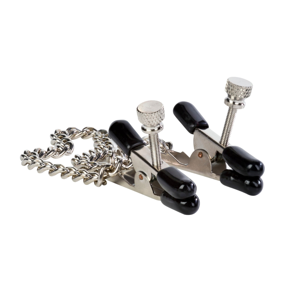 Calexotics Easy to use Bull Nose Nipple Clamps. Fully adjustable. Black Tips.