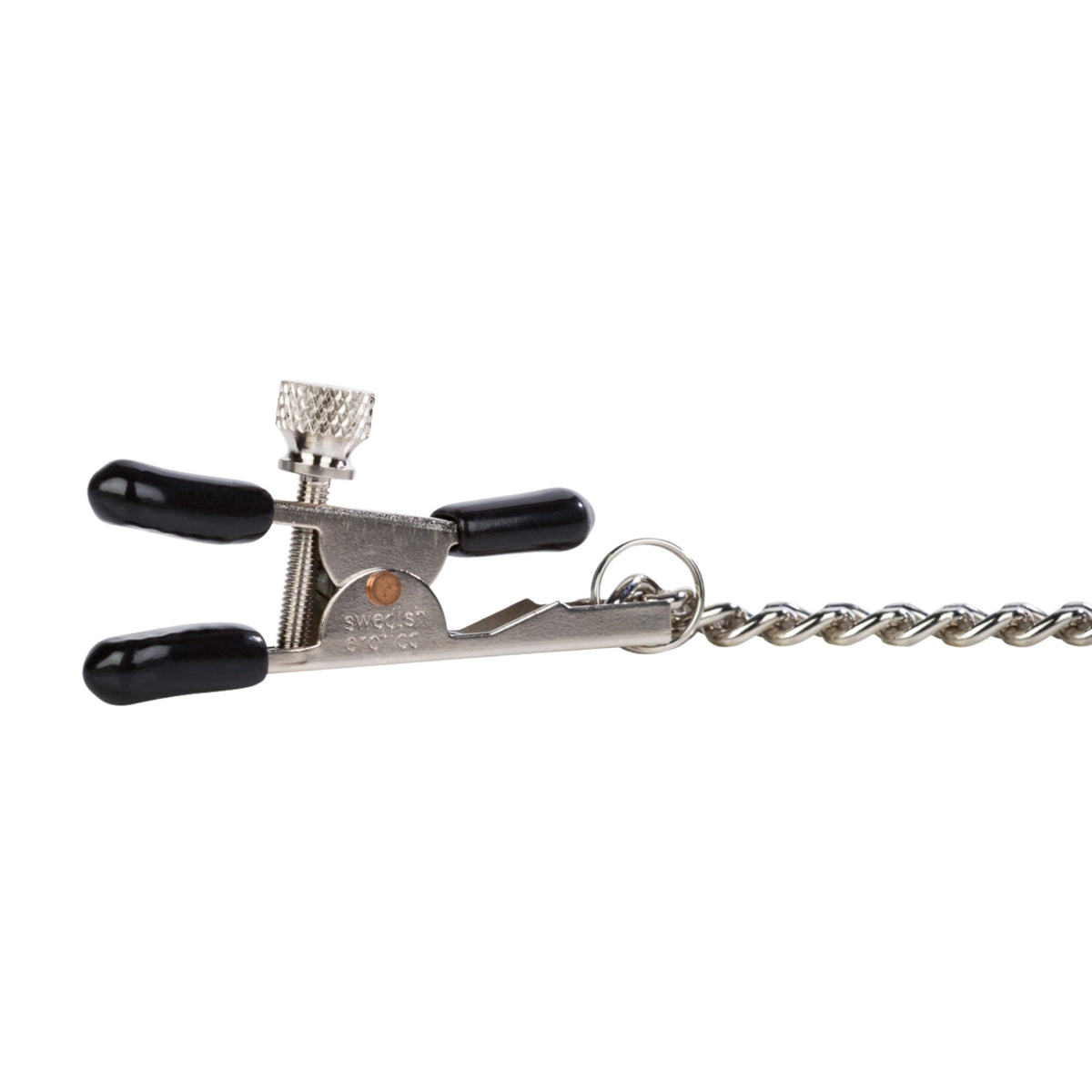 Calexotics Easy to use Bull Nose Nipple Clamps. Fully adjustable. Black Tips. Designed for Ultimate pleasure.