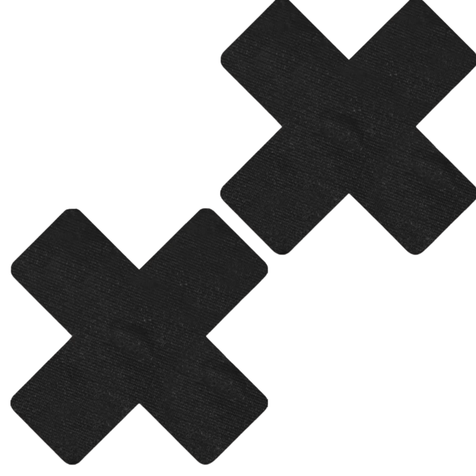 Glitter Lingerie Solid Black Cross Nipple Pasties Set - Bossy Lingerie Boutique