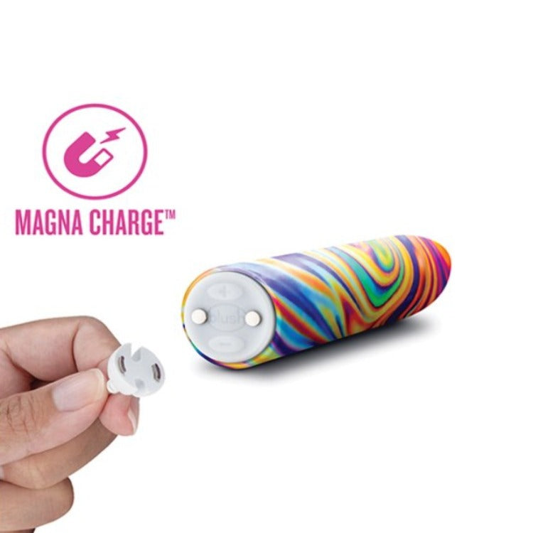 Limited Addiction - Psyche - Power Vibe - Rainbow - Are you ready for your newest addiction? The Limited Addiction Psyche Power Vibe is a colourful and sleek bullet vibrator that delivers 10 deep, rumbly vibrations with the superior Rumble Tech motor!