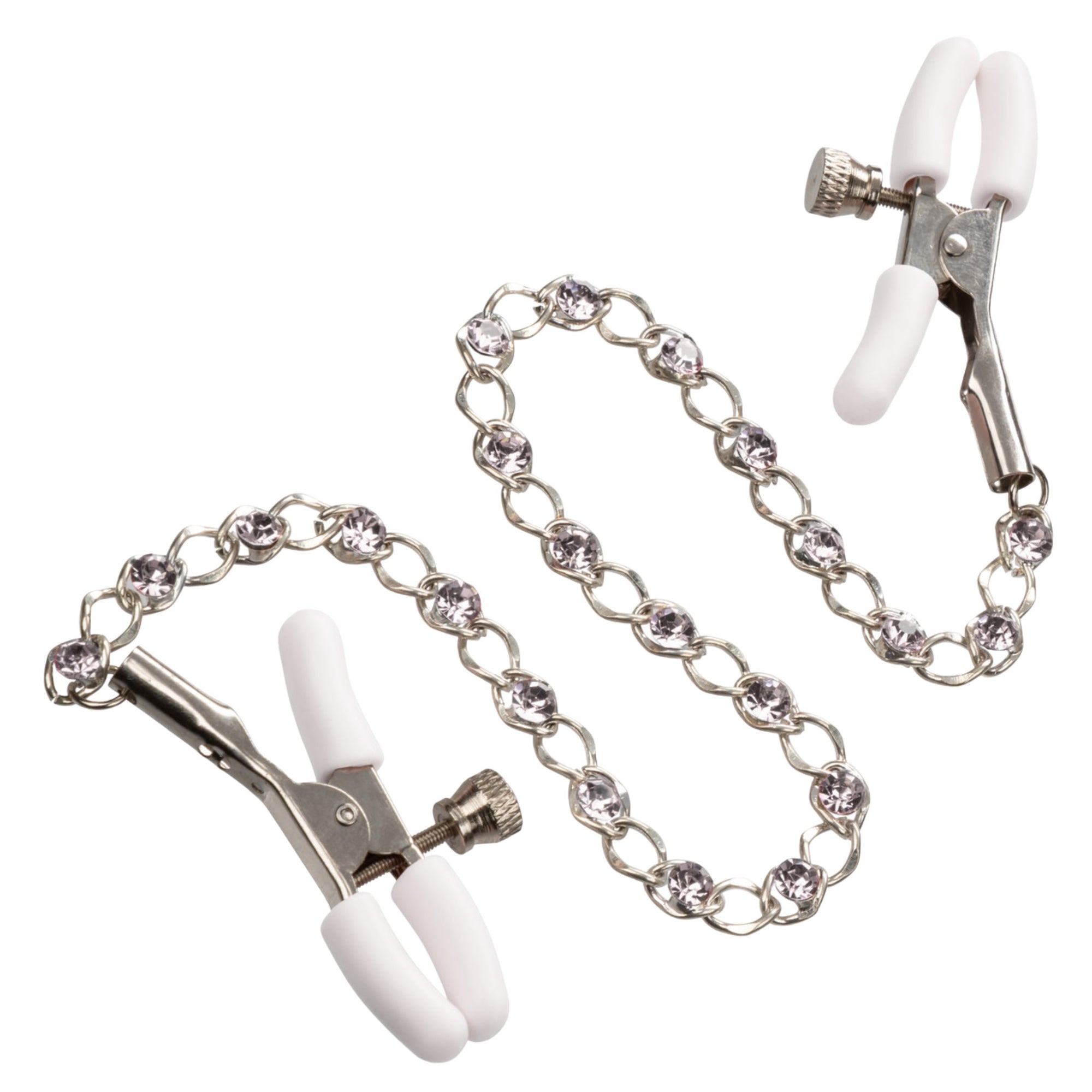 Nipple Play Crystal Chain Nipple Clamps. Reach New Levels Of Playful Nipple Pleasure.  