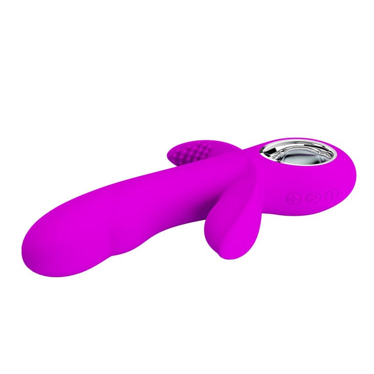 Pretty Love Humphray Bendable Front and Back Rabbit - Experience intuitive hands-free pleasure with the Pretty Love 12 Function Remote G-spot Massager. Expertly sculpted to hug your G spot and Clitoris, this sleek silicone massager taint for your explosive enjoyment.