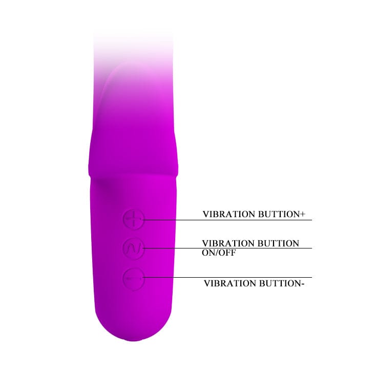 Pretty Love Humphray Bendable Front and Back Rabbit - Experience intuitive hands-free pleasure with the Pretty Love 12 Function Remote G-spot Massager. Expertly sculpted to hug your G spot and Clitoris, this sleek silicone massager taint for your explosive enjoyment.