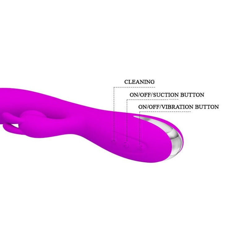 Pretty Love Sam Come Hither Sucking Rabbit - Tease your G-spot with this sucking rabbit vibrator. Silky lifelike material envelopes the vibrator for a soft and sensual stimulation. The 7 functions of vibration and 7 functions of suction will take you into a world of undeniable satisfaction.