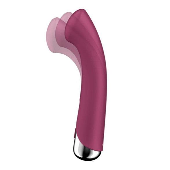 Satisfyer Spinning G-Spot 1: in addition to 12 varied vibration programs, this beautifully designed love toy comes with an additional rotation feature to tease your vaginal sweet spot. The spinning, rhythmic motion combined with the vibrator&#39;s flattened tip provide perfect G-spot stimulation. Waterproof &amp; USB Charging