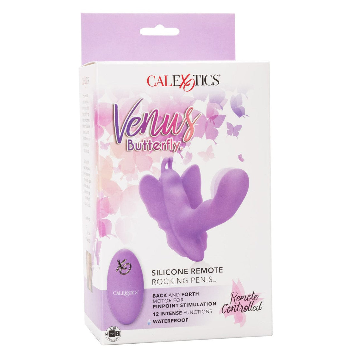 Venus Butterfly Silicone Remote Rocking Penis - Prepare to be thrusted into a world of full-contact stimulation with the Venus Butterfly Silicone Remote Venus “G”. The now world-famous Venus Butterfly collection has done it again with an intimately contoured shape, pliable G-spot Massager and 12 intense functions of vibration.