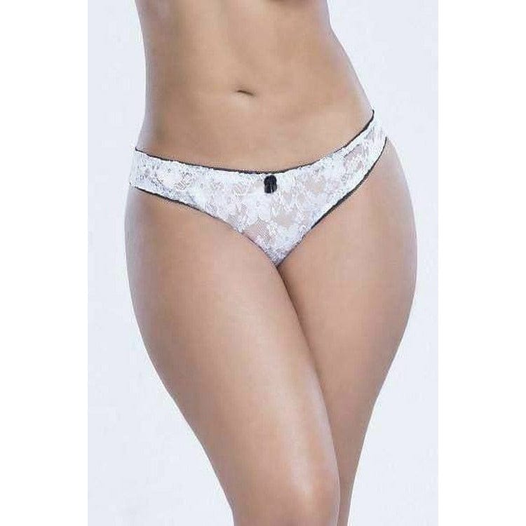 DARING PEEK A BOO LACE PANTY (O/S,PLUS SIZE).