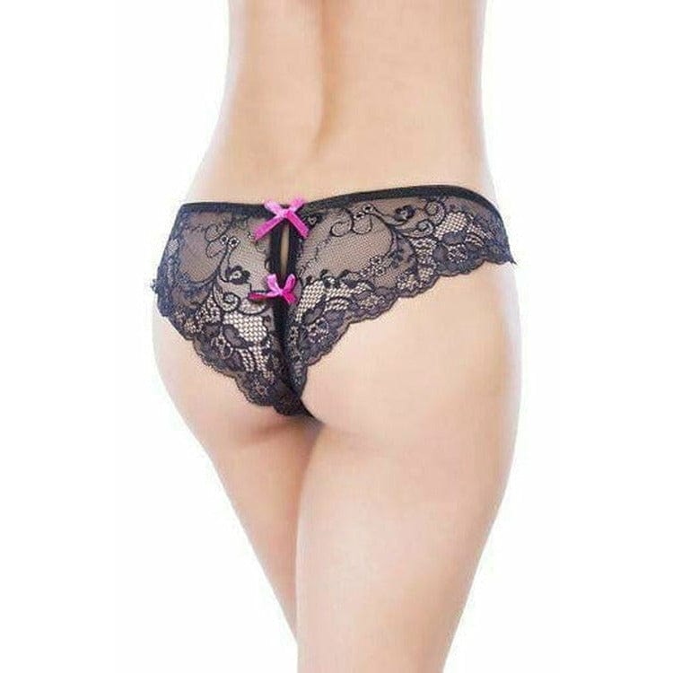 CROTCHLESS LACE PANTY (O/S,PLUS SIZE).