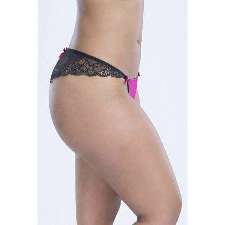 CROTCHLESS LACE PANTY (O/S,PLUS SIZE).