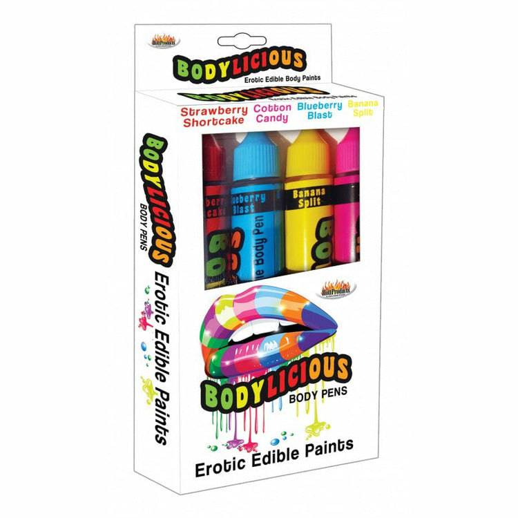 Hott Products 4pk Bodylicious Flavoured Edible Body Paint Pens