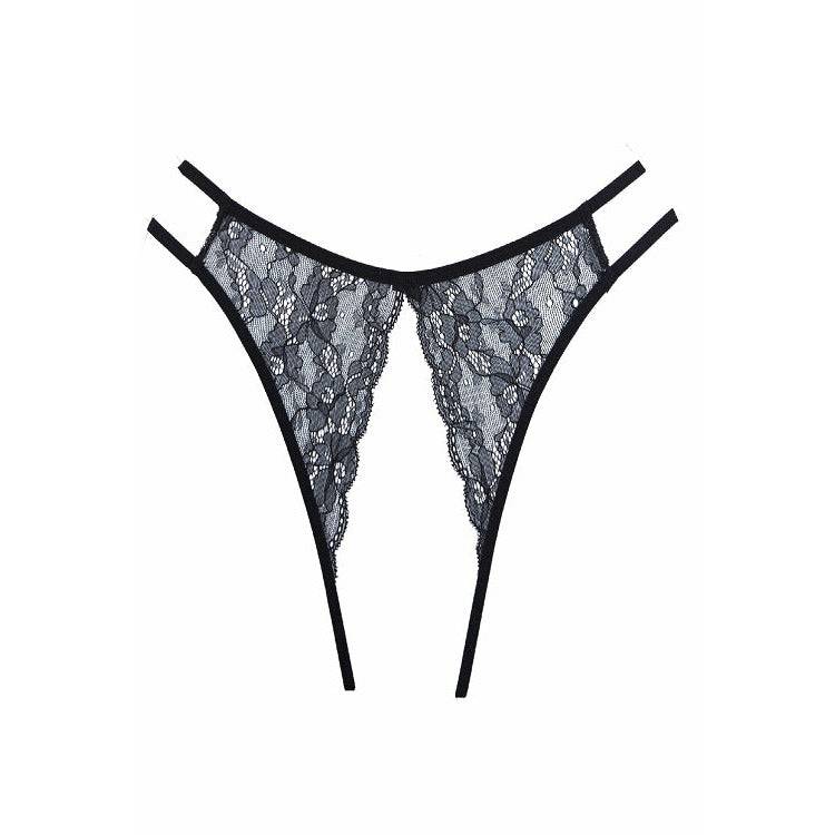 Love Sick Crotchless Lace Panty - Bossy Lingerie Boutique