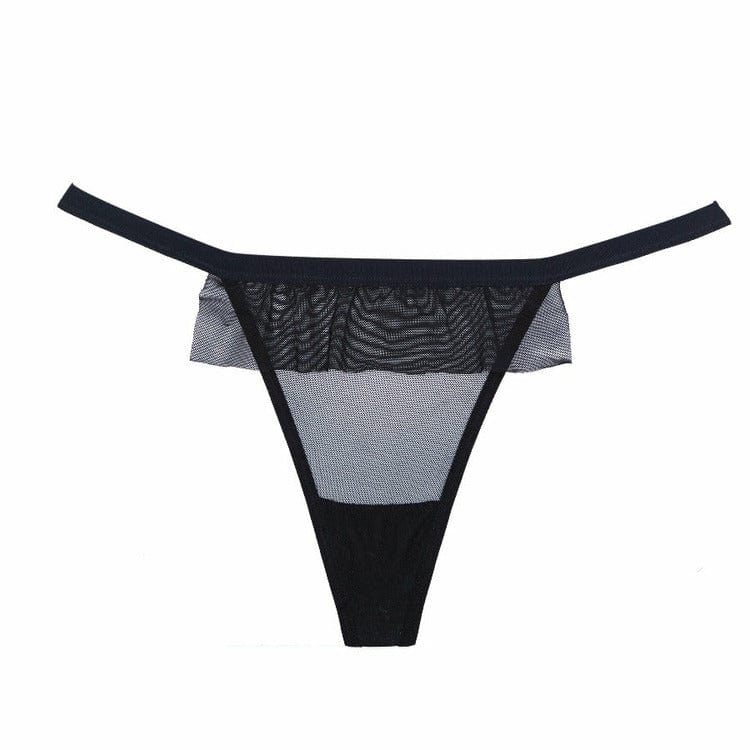 Allure Lingerie Black Tie Thong