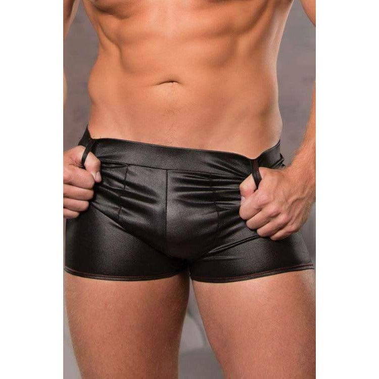 Faux Leather Boxer Shorts - Bossy Lingerie Boutique