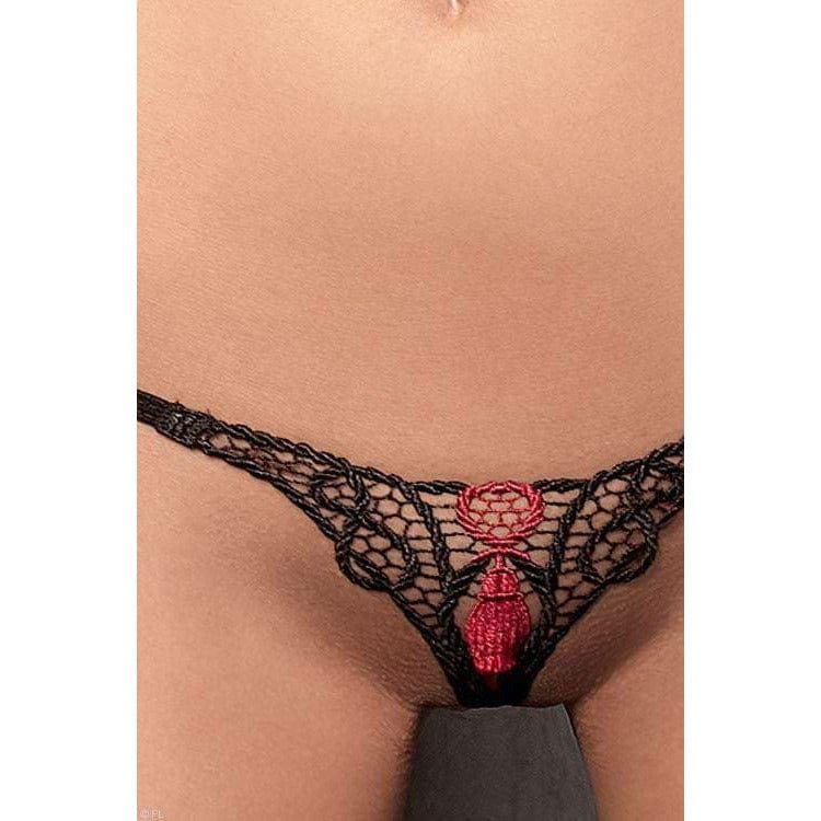 SENSES EMBROIDERED THONG (XL).