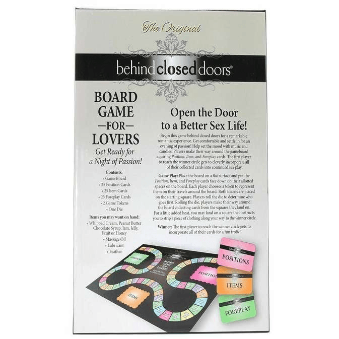 BEHIND CLOSED DOORS BOARD GAME FOR LOVERS.