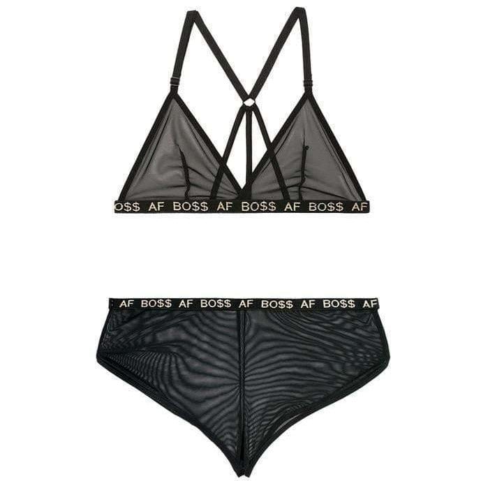 BOSS AF BRALETTE &amp; SHORTS SET (M,L,XL) - Bossy Lingerie Boutique