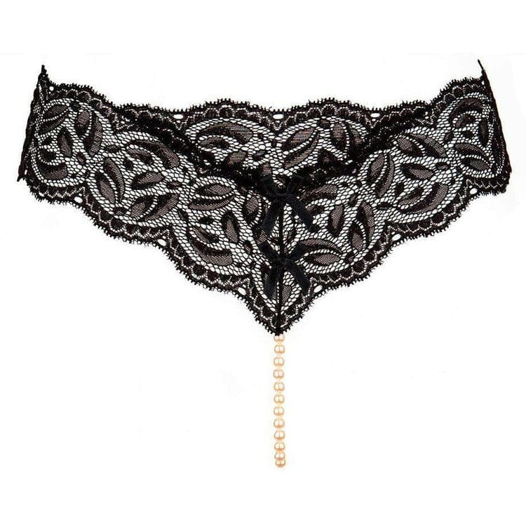 PARIS CLASSIC BLACK PEARL THONG - Bossy Lingerie Boutique