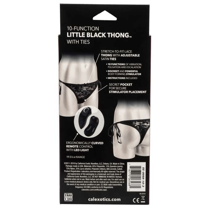 THE LITTLE BLACK VIBRATING THONG (O/S) - Bossy Lingerie Boutique