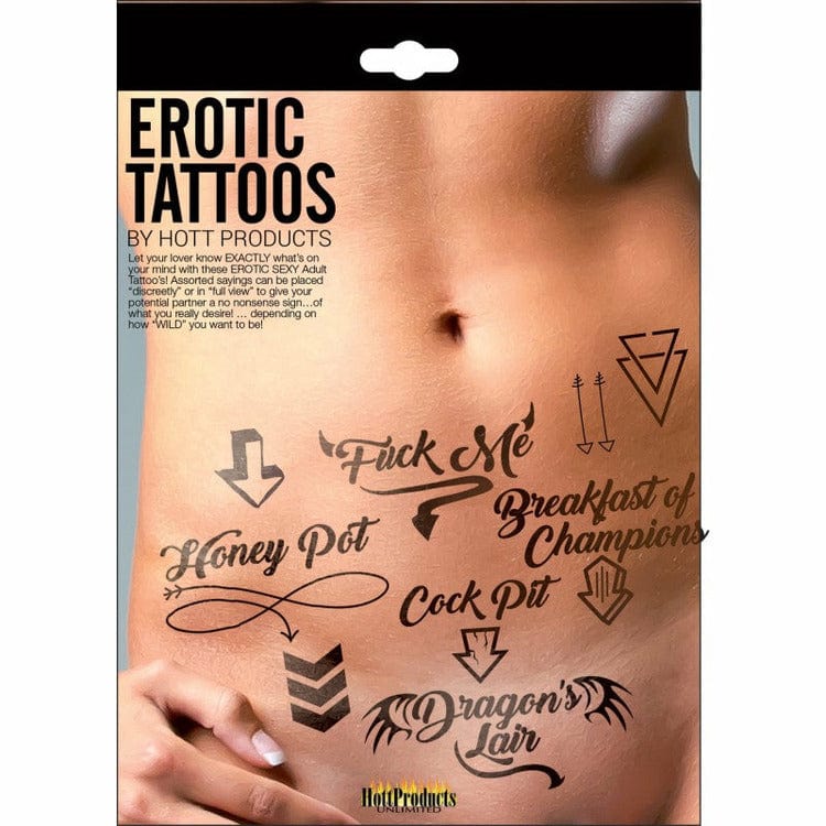 Erotic Tattoo's - Assorted Pack - Bossy Lingerie Boutique