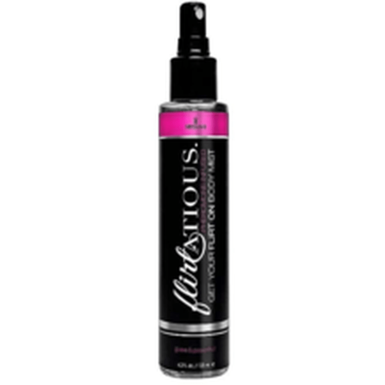 FLIRTATIOUS PHEROMONE INFUSED BODY MIST.