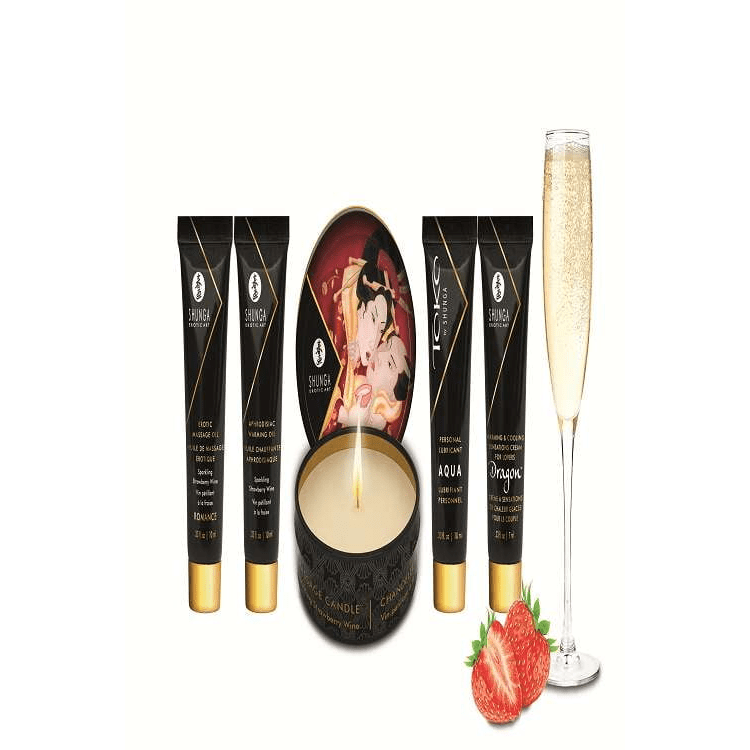 GEISHA&#39;S SPARKLING STRAWBERRY SECRETS GIFT SET.