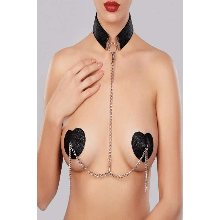 LE BURLESQUE COLLAR AND PASTIES SET.