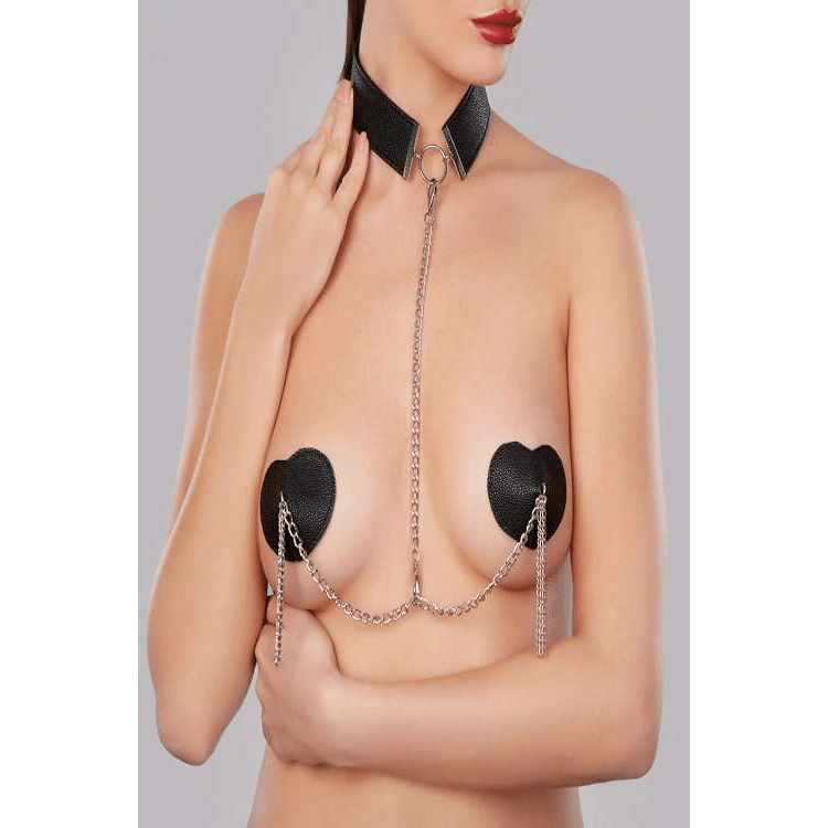 LE BURLESQUE COLLAR AND PASTIES SET.