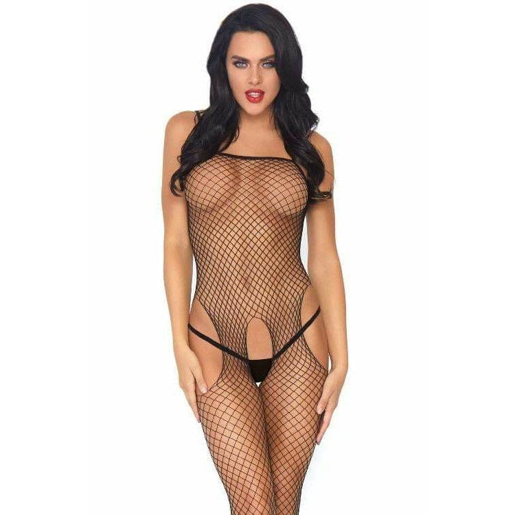 SEAMLESS INDUSTRIAL NET SUSPENDER BODYSTOCKING (O/S) - Bossy Lingerie Boutique