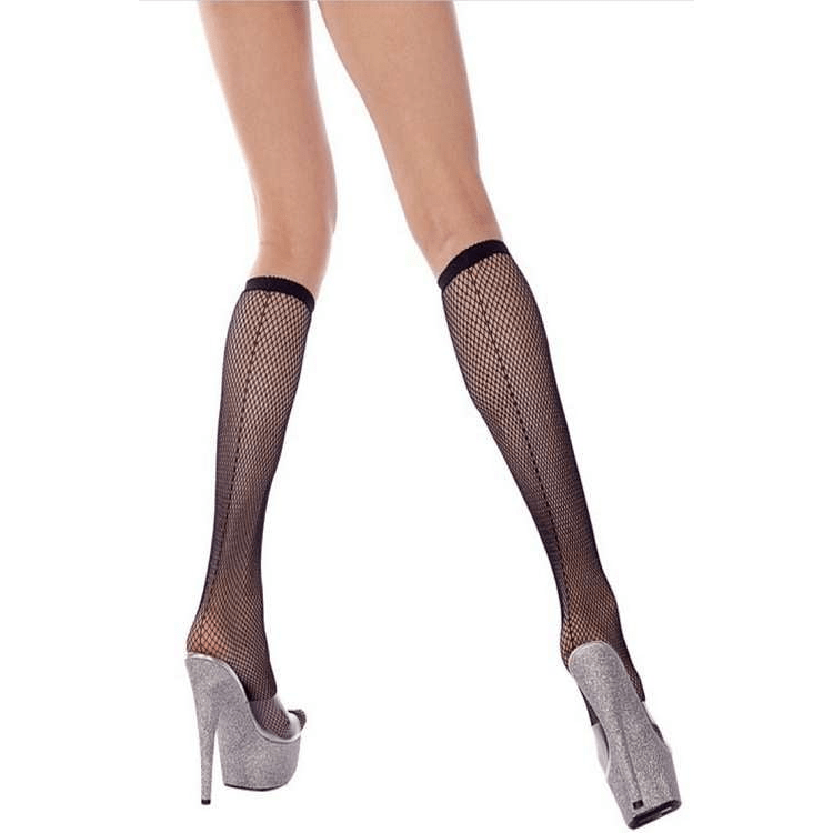 BACKSEAM FISHNET KNEE HIGHS (O/S).