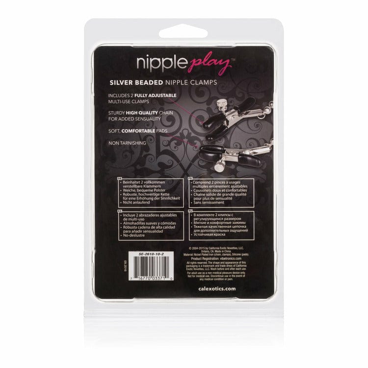 Nipple Play Silver Beaded Nipple Clamps