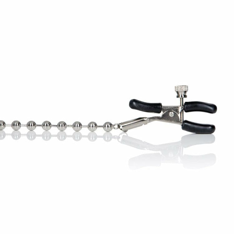 Nipple Play Silver Beaded Nipple Clamps - Bossy Lingerie Boutique