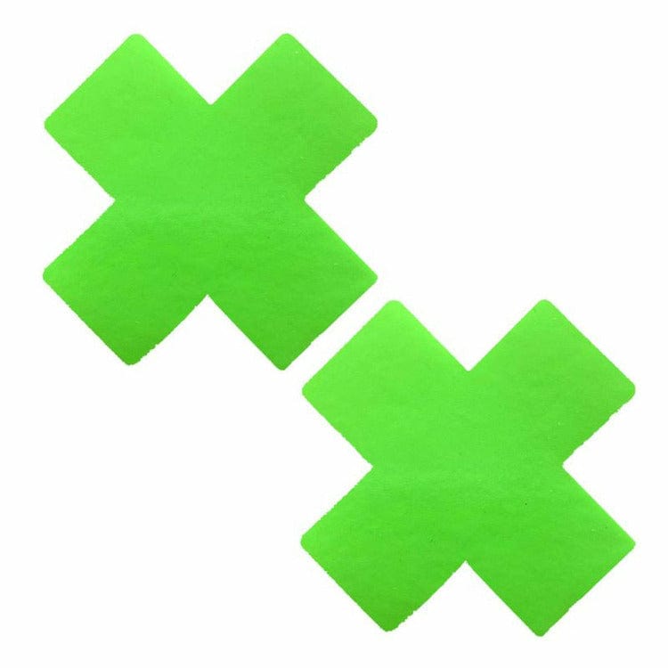 Nipztix Neon Apple Fruitella Wet Vinyl Nipple Pasties - Bossy Lingerie Boutique