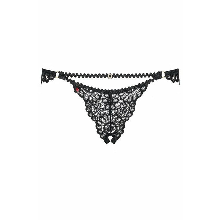 Obsessive Lingerie Mixty Crotchless Black Panty