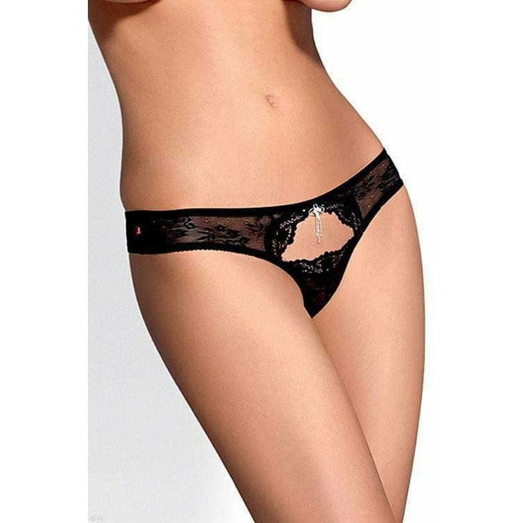 PLAYFULLY CHARMING LACE THONG  (L,XL).