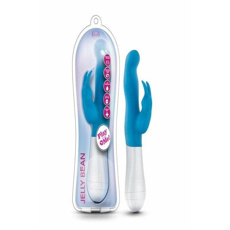 PLAY WITH ME JELLY BEAN BLUE RABBIT VIBRATOR - Bossy Lingerie Boutique