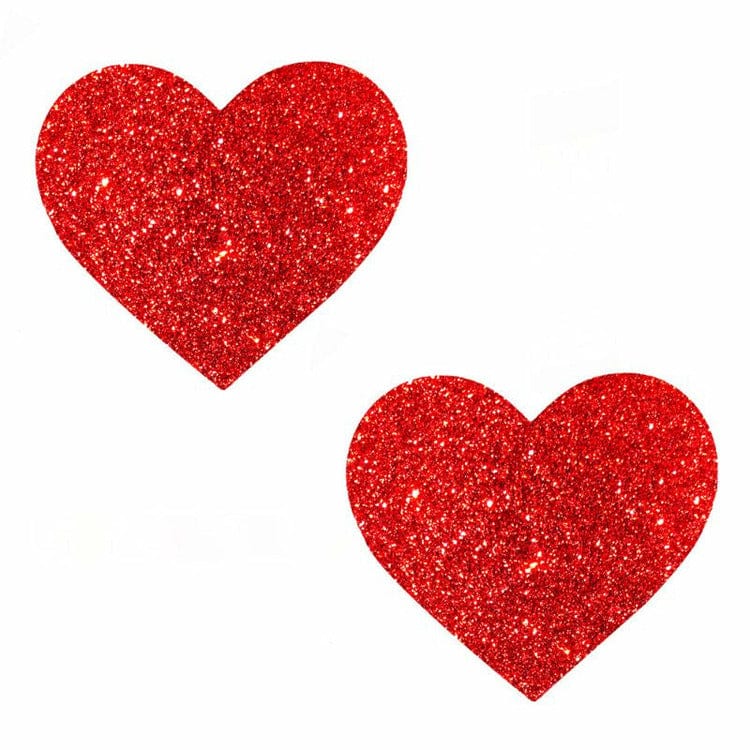 Ravish Me Red Glitter I Heart U Nipztix Pasties