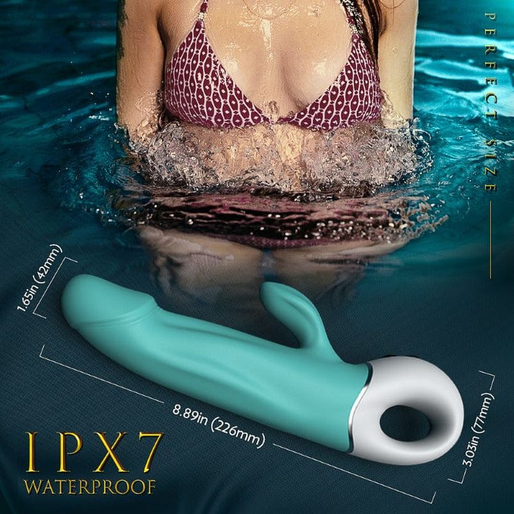 S-Hande Teal Wave Rabbit Vibrator