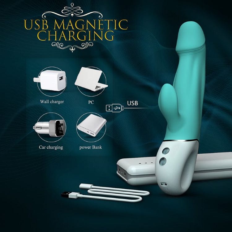 S-Hande Teal Wave Rabbit Vibrator