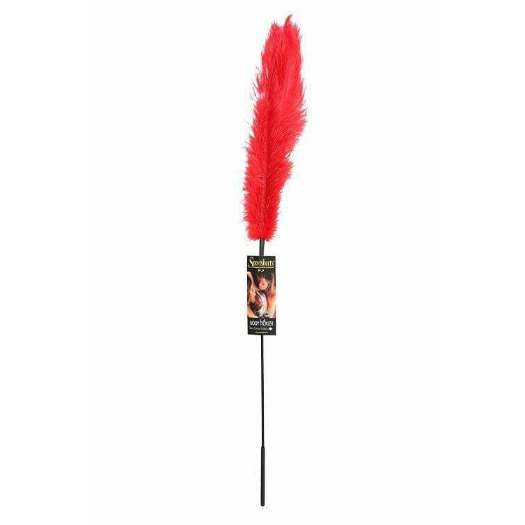 Red Ostrich Feather Tickler - Bossy Lingerie Boutique
