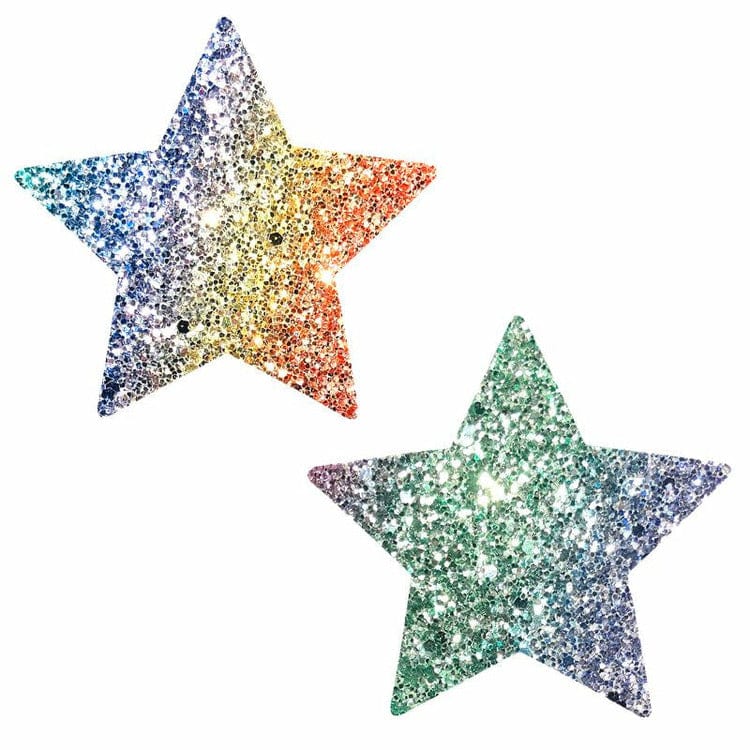 Super Sparkle Rainbow Glitter Star Nipztix Pasties