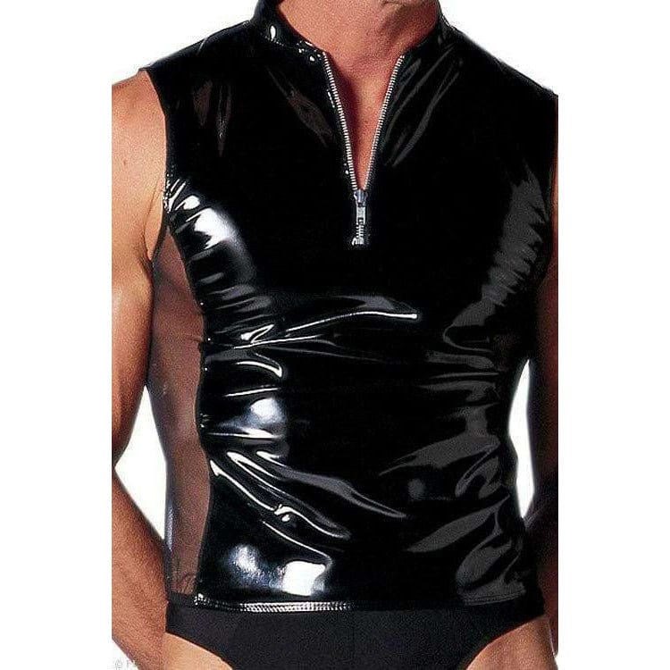 Mesh And Vinyl Tank Top Combo - Bossy Lingerie Boutique