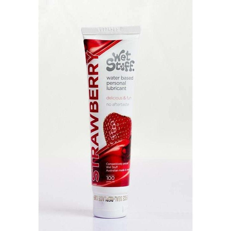 WET STUFF EDIBLE STRAWBERRY LUBRICANT (100G).