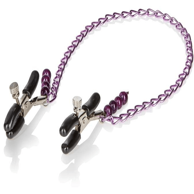 PURPLE CHAIN NIPPLE CLAMPS.