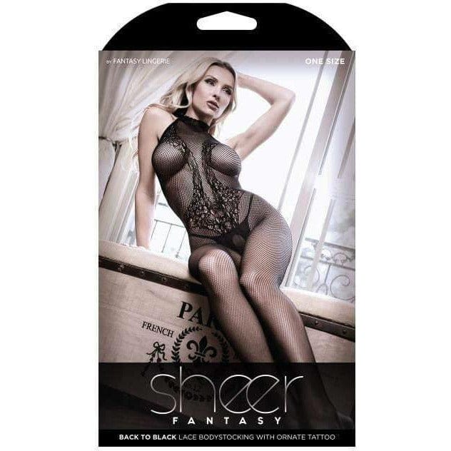 BACK TO BLACK BODYSTOCKING (O/S,PLUS) - Bossy Lingerie Boutique