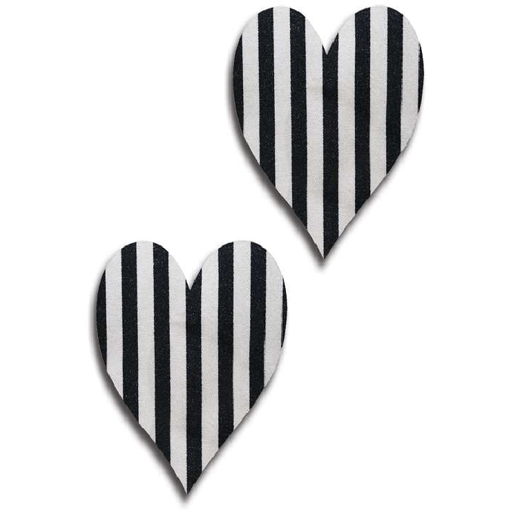 STRIPED HEART NIPPLE PASTIES.