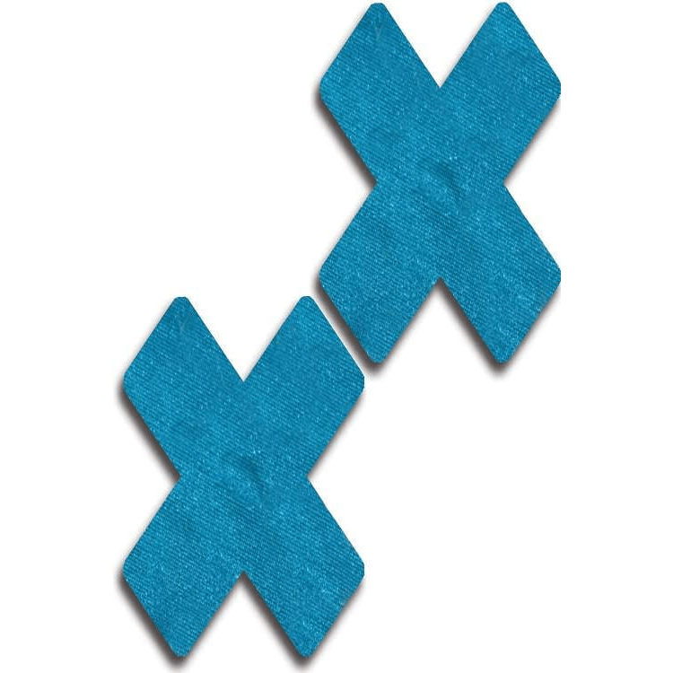 TEAL SOLID CROSS NIPPLE PASTIES - Bossy Lingerie Boutique