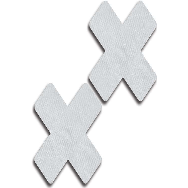 SOLID WHITE CROSS NIPPLE PASTIES - Bossy Lingerie Boutique